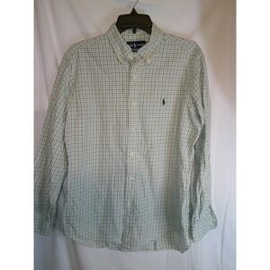 Ralph Lauren‎ Mens Classic Fit Long Sleeve Plaid Button Down Shirt Medium